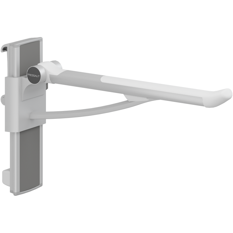 Pressalit PLUS Support Arm, 700mm, Height & Sideways Adjustable, Right-Hand, White (R391470000)