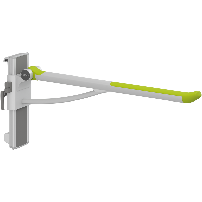 Pressalit PLUS Support Arm, 850mm, Height & Sideways Adjustable, Left-Hand, Lime Green (R391385277)
