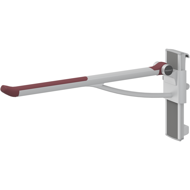Pressalit PLUS Support Arm, 850mm, Left-Hand, Red (R391385035)