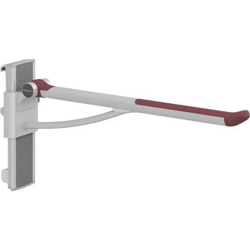 Pressalit PLUS Support Arm, 850mm, Height & Sideways Adjustable, Right-Hand, Red (R391485035)