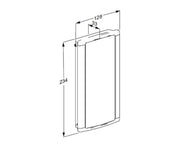 Pressalit Plus Vertical Wall Track, 210mm, Left Hand, Grooved, Anthracite (R9871112)