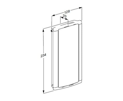 Pressalit Plus Vertical Wall Track, 210mm, Left Hand, Grooved, Anthracite (R9871112)