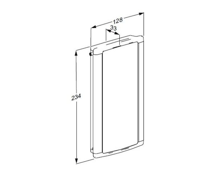 Pressalit Plus Vertical Wall Track, 210mm, Right Hand, Grooved, Anthracite (R9872112)