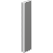 Pressalit PLUS Vertical Wall Track, 400mm, Left Hand, Grooved, Anthracite (R9873112)