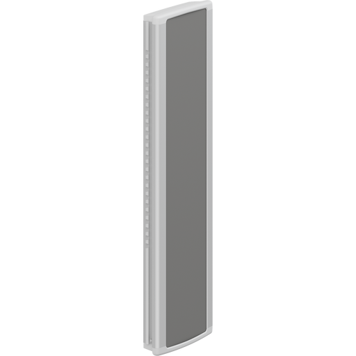 Pressalit PLUS Vertical Wall Track, 400mm, Left Hand, Grooved, Anthracite (R9873112)