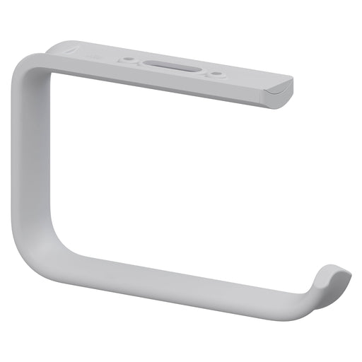 Pressalit R9324 paper holder in white plastic, mounts to the underside of PLUS and VALUE support arms