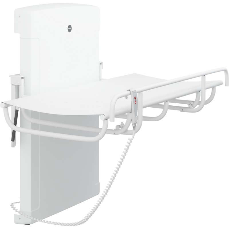 Pressalit SCT 1000 Shower Change Table, Wall-Mounted, 600 × 1400mm, White (R8583114000)
