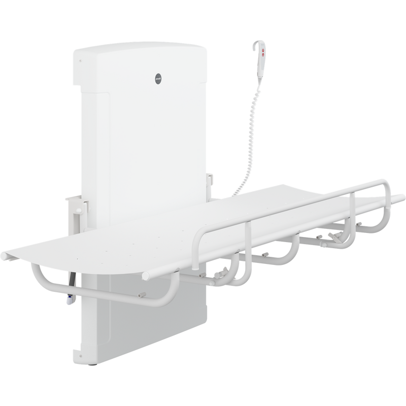 Pressalit SCT 1000 Shower Change Table, Wall-Mounted, 600 × 1800mm, White (R8583118000)