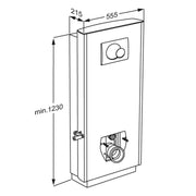 Pressalit Select TL1 Toilet Lifter, Floor Outlet, Dimensioned Drawing (R8012000)