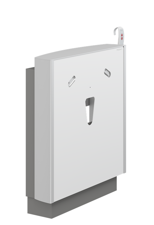Pressalit SELECT Wash Basin Bracket, Wall-Mounted With Floor Support, Electrically Height Adjustable With Wired Hand Control, Incl. Safety Stop Function White (R4953000)