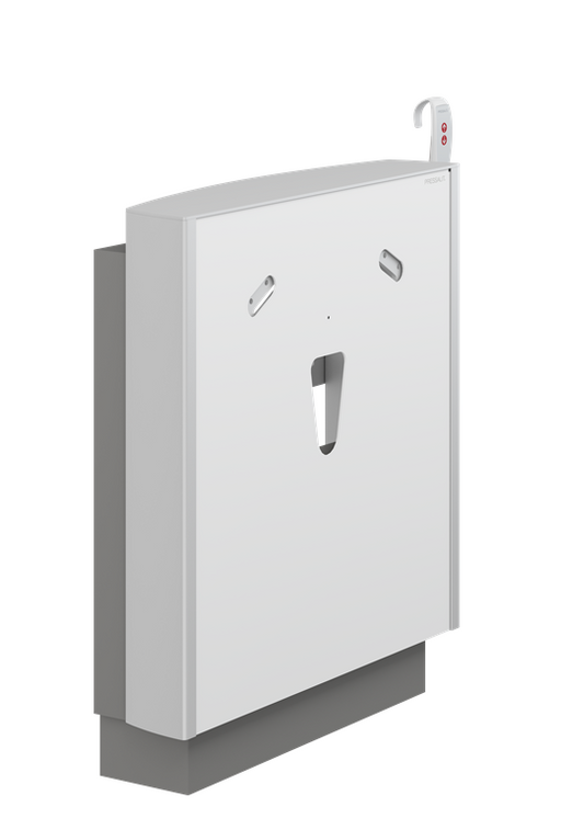 Pressalit Select Floor-Standing Wash Basin Lifter, Wired Hand Control with Safety Stop, White (R4953000)