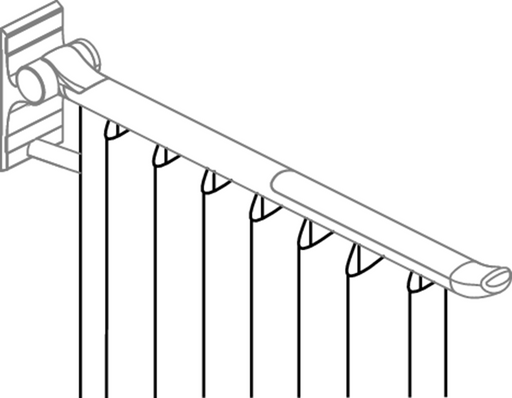 Pressalit Shower Curtain for PLUS Support Arm, 830 × 1000mm, White, Dimensioned Drawing (R9311000)
