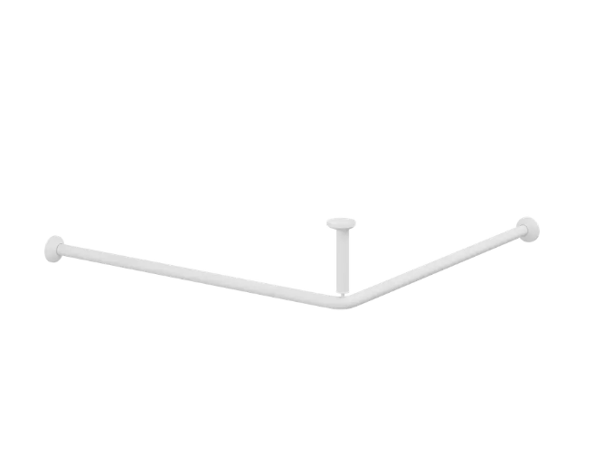 Pressalit Shower Curtain Rail, 1200 x 1200mm, White (RT212000)