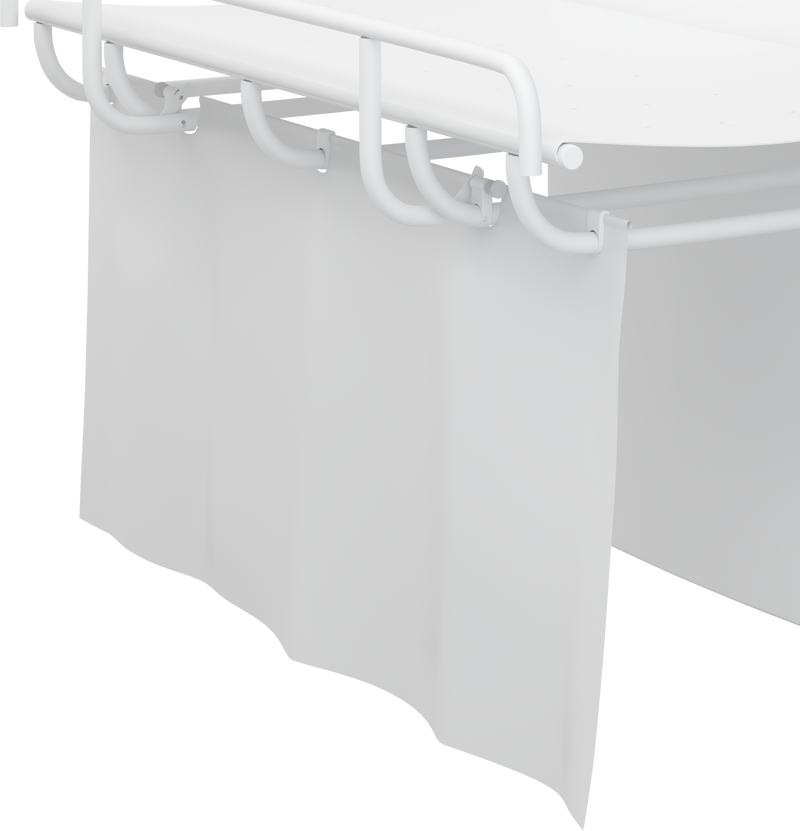 Pressalit Splash Curtain for SCT 1000 Shower Change Table, 1400mm, White (R8420000)