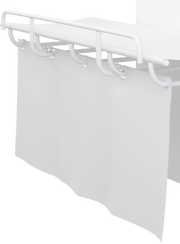 Pressalit Splash Curtain for SCT 1000 Shower Change Table, 1800mm, White (R8421000)
