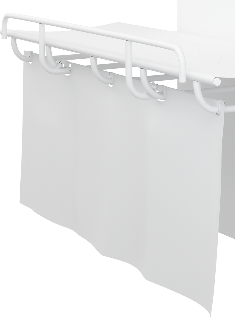 Pressalit Splash Curtain for SCT 1000 Shower Change Table, 1800mm, White (R8421000)