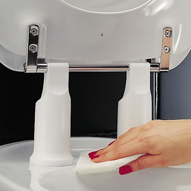 Pressalit Dania Toilet Seat Without Cover, 100mm Raised, Incl. Splash Guard, White (R24000)