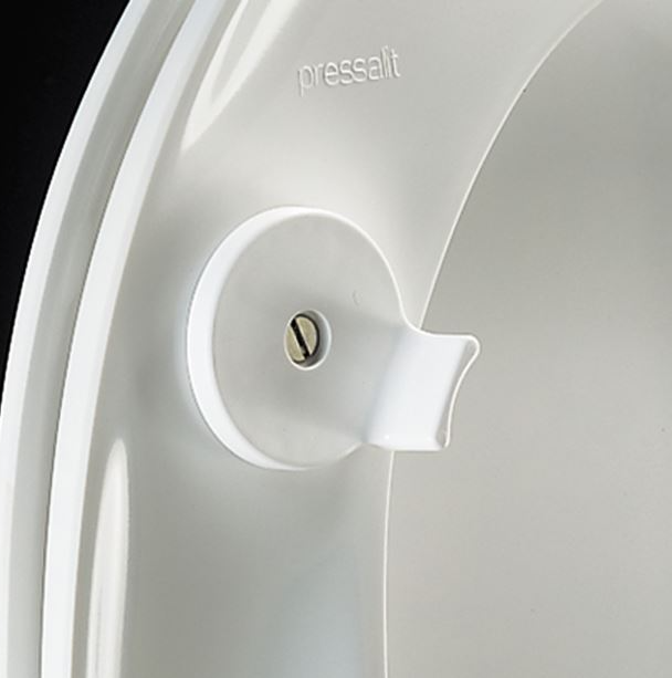 Pressalit Dania Toilet Seat Without Cover, White, Universal Hinge (R27000-B83999)
