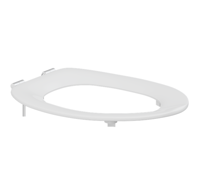 Pressalit Dania Toilet Seat Without Cover, White, Universal Hinge (R27000-B83999)