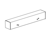 Pressalit Distance Piece for Wash Basin, 600 × 100 × 100mm, White (R1201000)