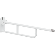 Pressalit VALUE Support Arm, 850mm, Fixed Height, Wall-Mounted, White with Grey End Cap (R1100000)