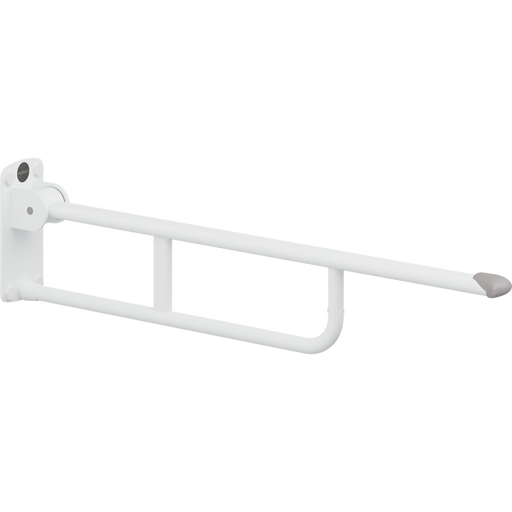 Pressalit VALUE Support Arm, 850mm, Fixed Height, Wall-Mounted, White with Grey End Cap (R1100000)