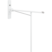 Pressalit VALUE Support Arm, 850mm, with Support Leg (755-905mm), Height-Adjustable, White with Grey End Cap (R1111000)
