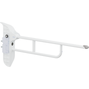 Pressalit VALUE Support Arm with Mounting Profile, 850mm, Height-Adjustable, Right-Hand Operated, White with Grey End Cap (R1081000)