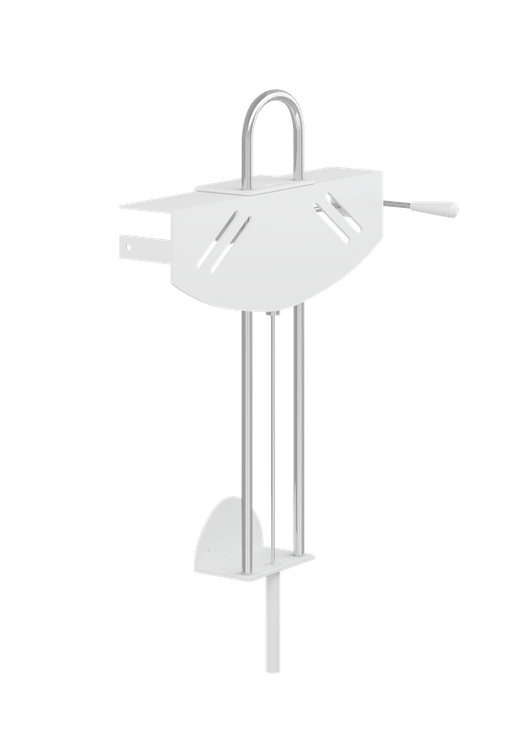 Pressalit Value Wash Basin Bracket, Height-Adjustable with Gas-Assisted Lever Control, White (R1210000)