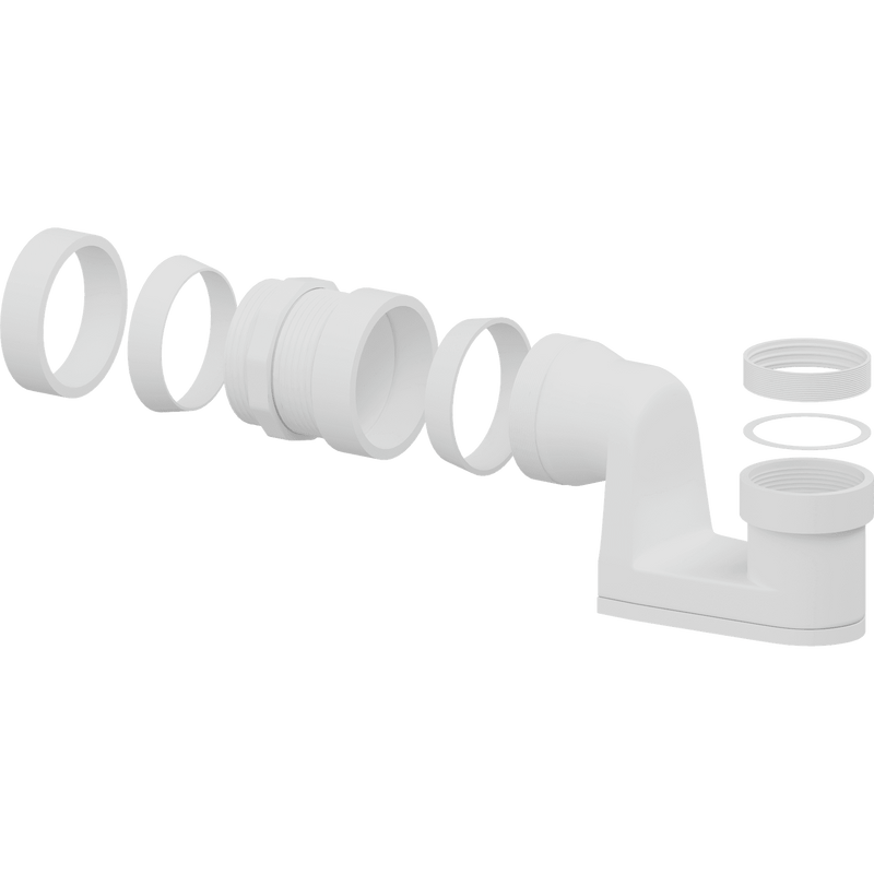 Pressalit water seal kit for wash basin waste system, flat design for mounting underneath the basin (R2058)
