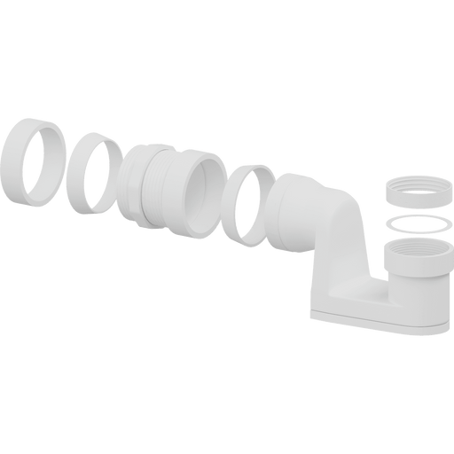 Pressalit water seal kit for wash basin waste system, flat design for mounting underneath the basin (R2058)