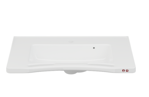 Pressalit Matrix Medium Vanity Wash Basin, 780 × 545 × 166mm, White (R2122000)