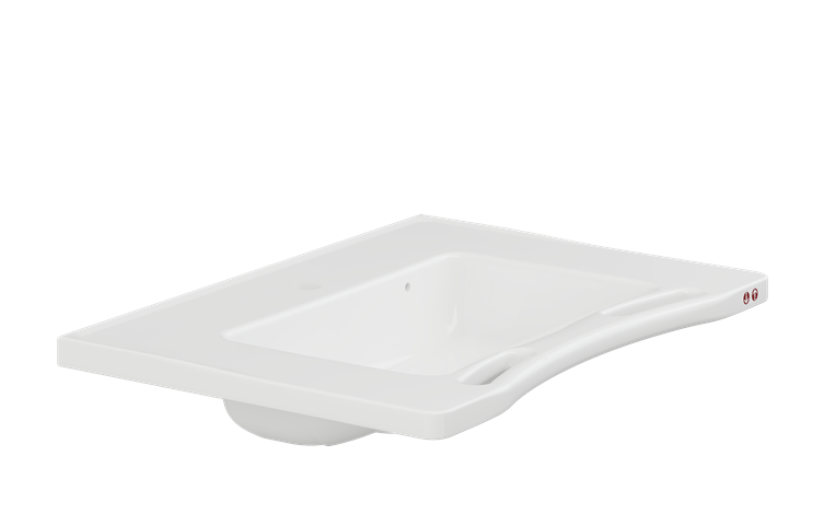 Pressalit Matrix Medium Vanity Wash Basin, 780 × 545 × 166mm, White (R2122000)