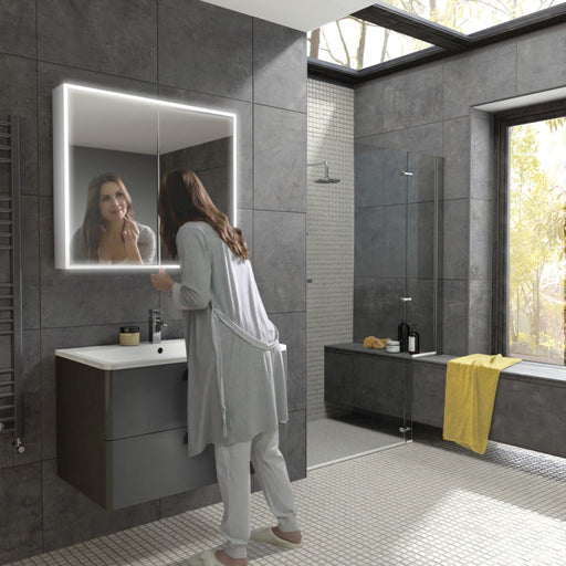 Qubic Double Door Mirror Cabinet 600x700x130mm - view 2