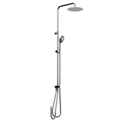 AKW rain head shower kit with handset in polished chrome