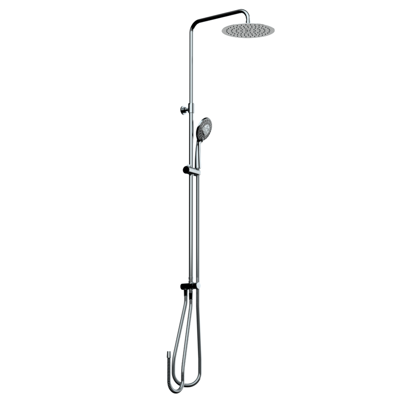 AKW rain head shower kit with handset in polished chrome