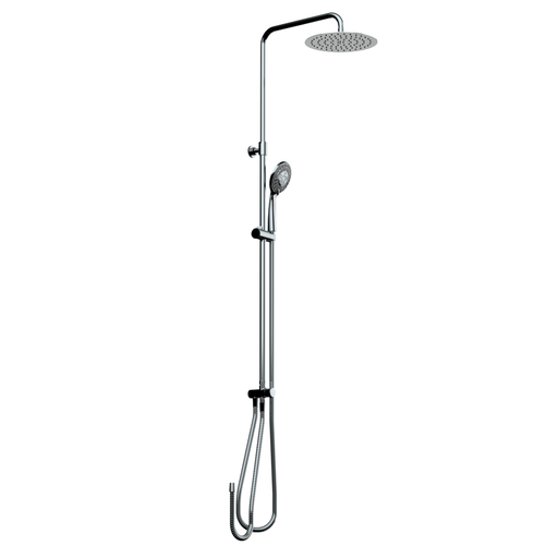 AKW rain head shower kit with handset in polished chrome
