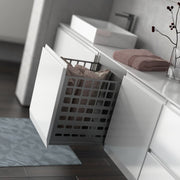 Rectory Wall Hung 1 Drawer Base Unit With Basket 400mm Gloss White - view 3