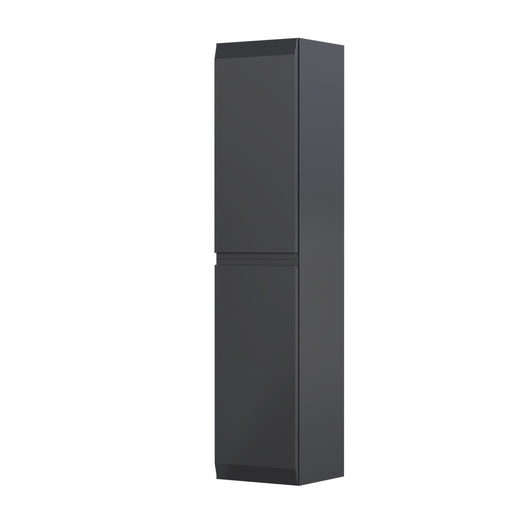 Rectory Wall Hung 2 Door Column Unit 350mm Matt Black