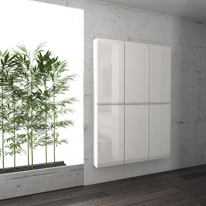 Rectory Wall Hung 2 Door Column Unit 400mm Gloss White - view 2