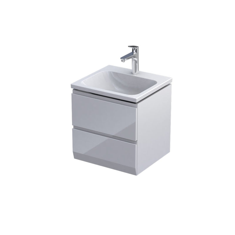 Rectory Wall Hung 2 Drawer Basin Unit 500mm Gloss White