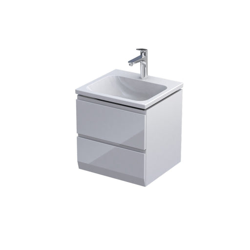 Rectory Wall Hung 2 Drawer Basin Unit 500mm Gloss White