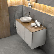 Rectory Wall Hung 2 Drawer Basin Unit 600mm Gloss White - view 2