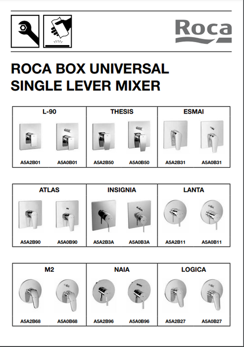 Roca Naia Built In Shower Mixer (1 Outlet) - Brushed Titanium Black (A5A2B96NM0)