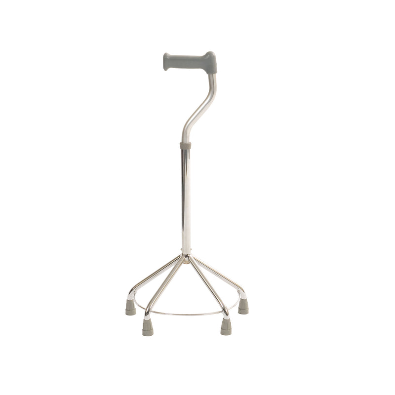Roma adjustable height quadruped walking aid with chrome steel base, model 2474