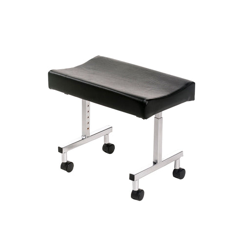 Roma adjustable leg rest on castors with black upholstered top, model 5725