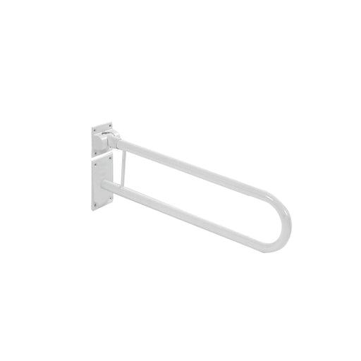 Roma loop type drop down rail in aluminium tubing with wall fixing plate, model 4235