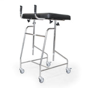 Roma Atlas walker with upholstered body pad on swivel castors, model 2203