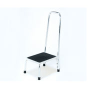 Roma bath step stool with handrail 4055A in chrome plated steel