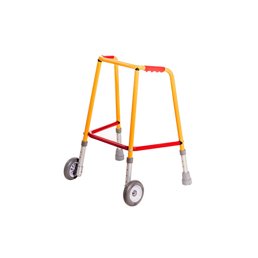 Roma coloured children's walking frame with front wheels, model 2015/ELC